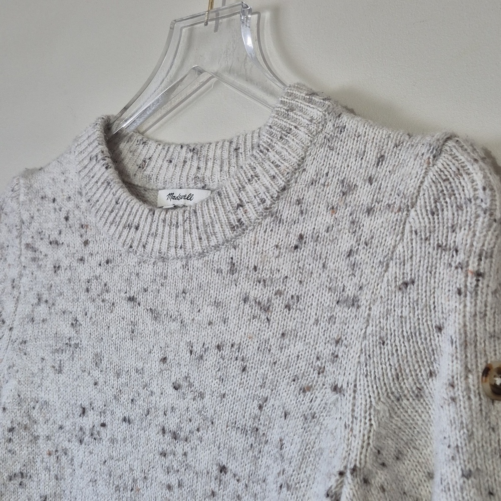 Madewell Donegal Button Sleeve Sweater Dress Long Sleeve Chic Knit Size XS - Picture 4 of 15